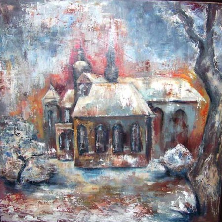 Zima v Košiciach 60x55 cm